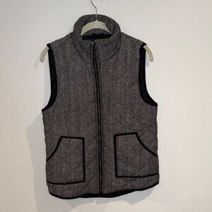 Wishlist Black and White Herringbone Vest